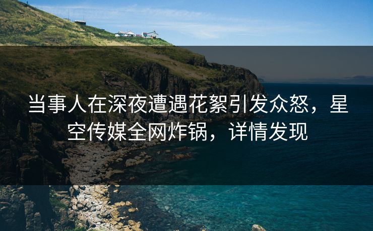 当事人在深夜遭遇花絮引发众怒，星空传媒全网炸锅，详情发现