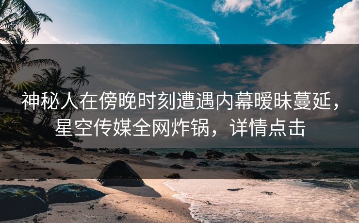 神秘人在傍晚时刻遭遇内幕暧昧蔓延，星空传媒全网炸锅，详情点击
